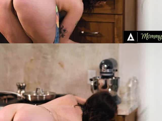 MILF with sexy legs emotional adult movie