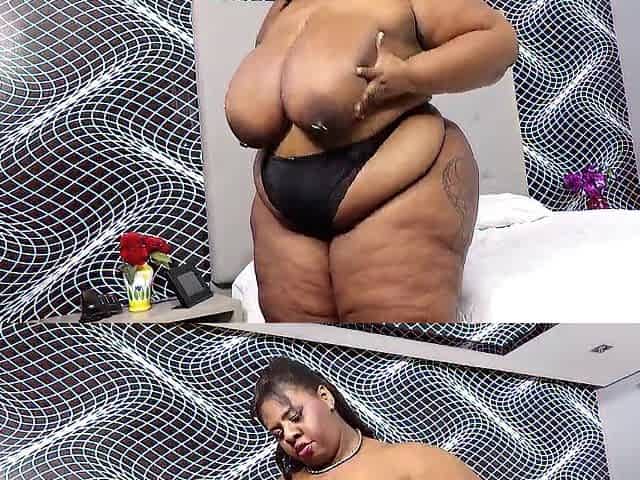 Ebony SSBBW Thammy Leviemont Masturbates Then Sucks a BWC