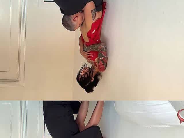 Latex Costume Bang and Anal Fingering Tease with Ravyn Alexa and Mick Blue
