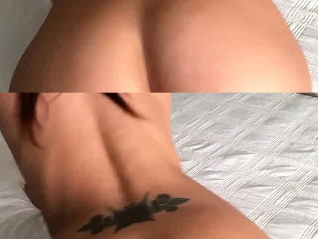 Pink labia close up of naive brunette