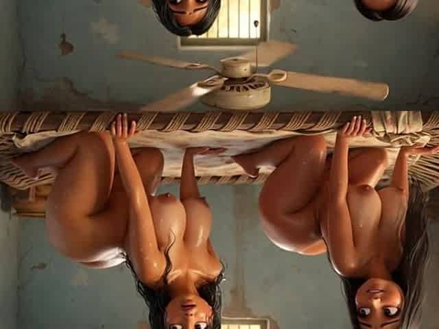Curvy Indian MILFs Priya and Rani Remove All Clothes to Cool Down Naked on Traditional Veranda in Extreme Heat