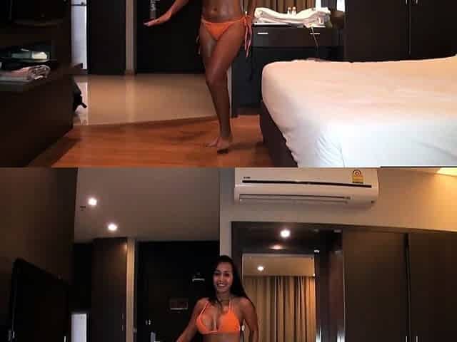 Huge boobs Thai MILF wife hotel fuck POV