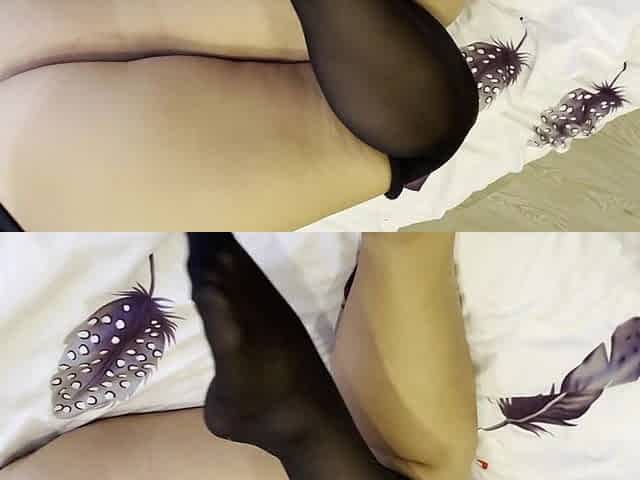Arab Woman in Torn Pantyhose