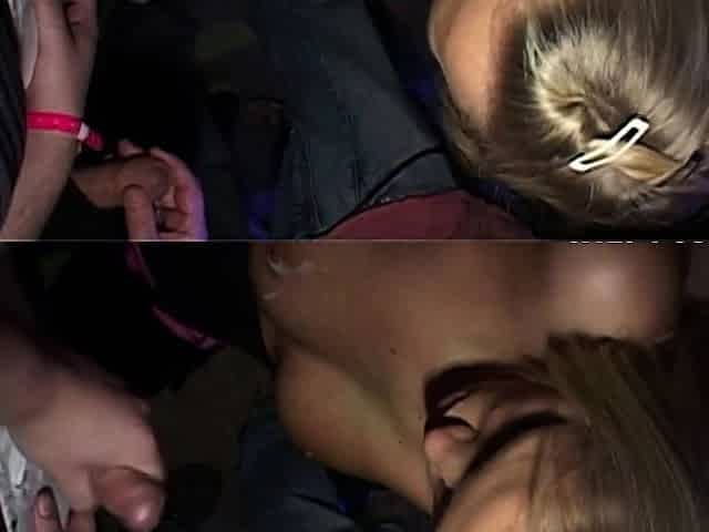 Party beauty gets bukkaked