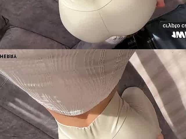Nice view when a hole opens in leather leggings, letting you bury your jizz-shotgun into her flawless donk - a doggystyle pound