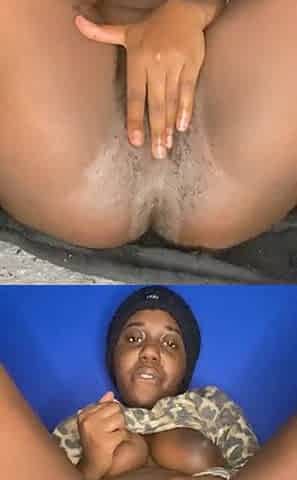 creamy black masturbation