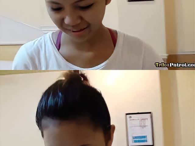 Lean taut-bodied Filipina teen with cute braces stuffed hard on camera