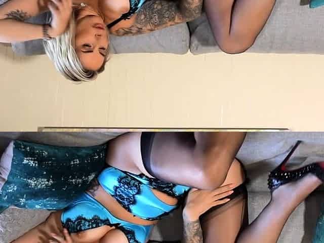 MILF with nice big boobs riding hubbys cock