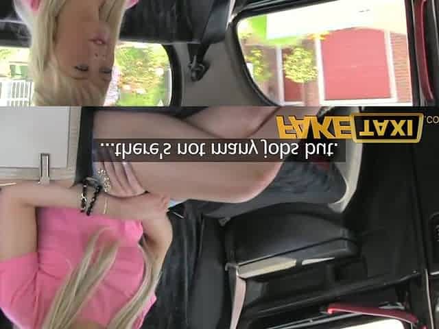 FakeTaxi Glamorous golden-haired british chick gets drivers cum on her shaved cunt
