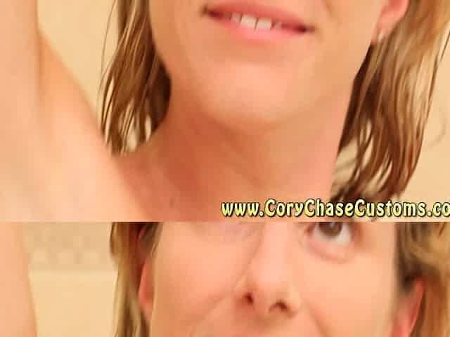 Cory Chase in Shower Shave and Creampie