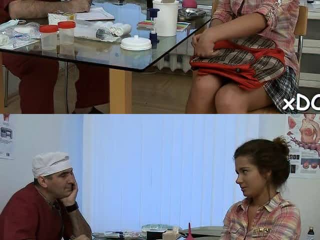 Nasty babe got fucked in her pussy by a lustful doctor