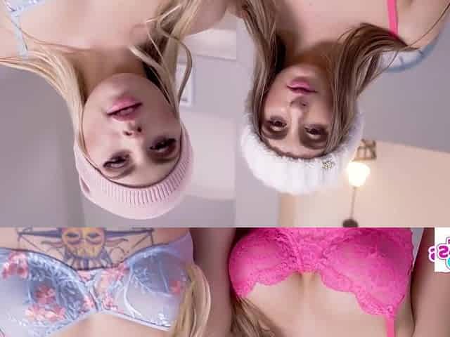 Snow Bunnies Anna Claire Clouds & Penelope Kay Snowball Stepbro's Cum