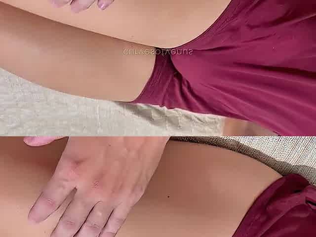My stepsister was distracted and lastly let my hand touch her virgin twat.