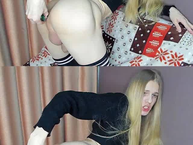 Teen T-angel Destroys her Booty with Anal Toys