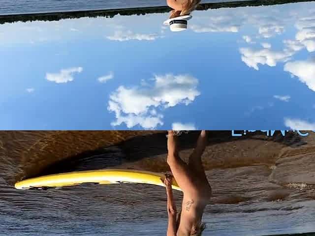 Big-Ass Blonde's Naked Walk on a Paddleboard