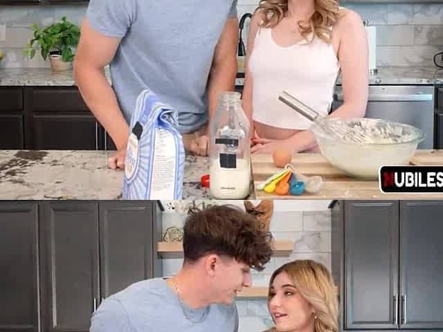 Little Princess Gets Creampie in the Kitchen
