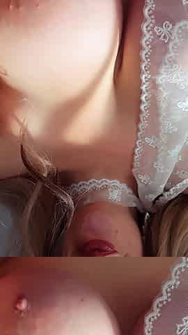 Scarf & Lipstick Chubby MILF Passionately Rides Dildo.