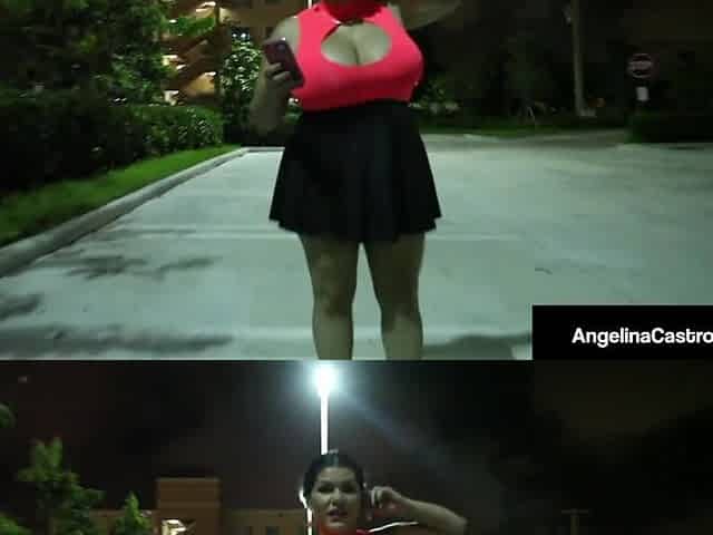 Thick Latina Angelina Castro Blows Lucky Strangers Cock