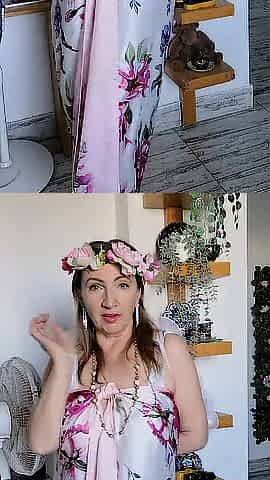 Breasty mother I'd like to fuck Teasing in White Nylons with Garter