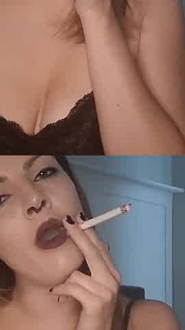 Smoking with Buttplug While Fingering Myself