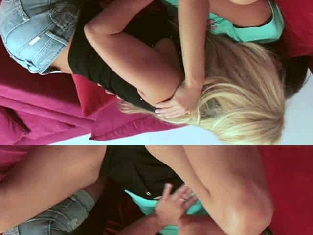 Party teens fingered and licking