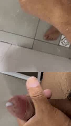 Cum in the shower