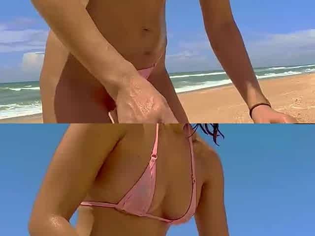 84 Asian milf wife gets microbikini beach creampie OnlyFans