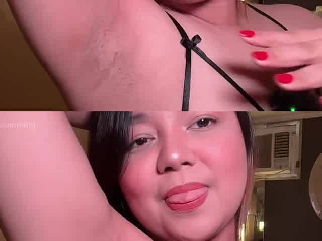 Sharinami Showing Her Armpit to a Fan - Tagalog