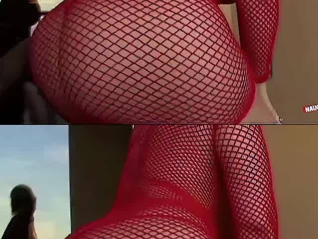 Sara lets him bang her with a large ebony dong
