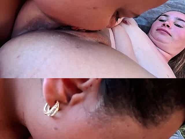 Licking White Vagina During the time that Smokin' a Cigarette