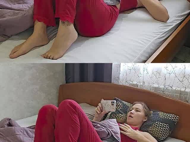 Masturbation whilst watching sexy porn. Homemade climax