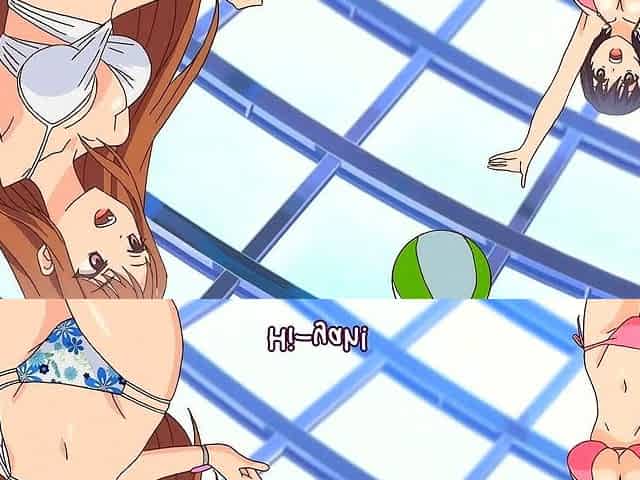 Hentai step beauty sits deep for fast bare bounce on bench
