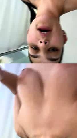 Big boob brunette masturbates on webcam