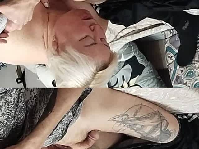 Mother-in-law Gives Blowjob for a Portion of Sperm