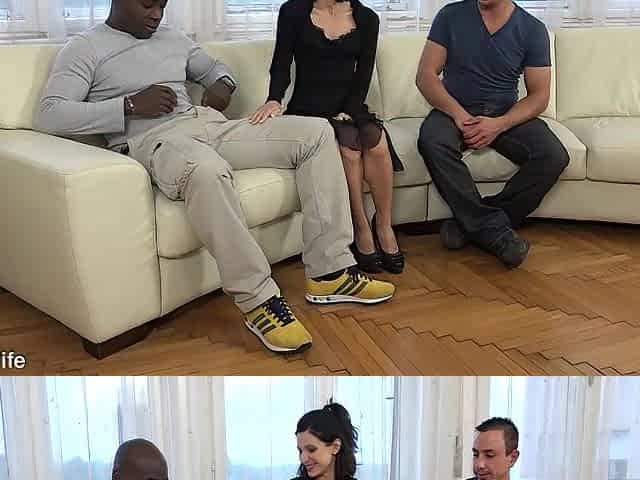 Cuck Feeds BBC Cum to Lina Arian After Watching Her Get Butt Banged DTW3219