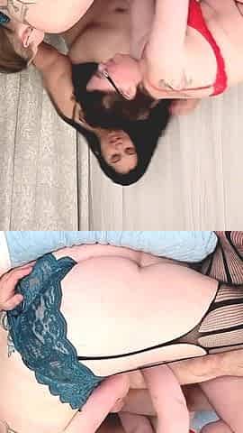 Cuckquean Wife Films Husband Getting Reverse Gangbanged by Her Friends