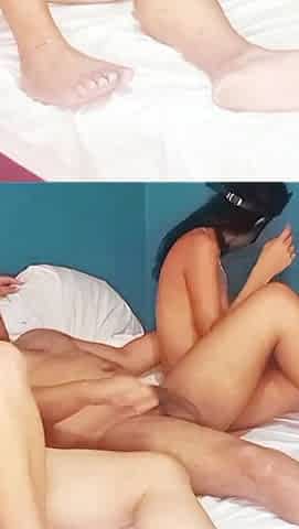 My Stepmother Teaches My Girlfriend How to Ride and Suck Cock