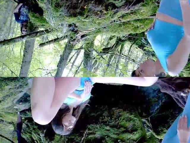 Outdoor Three-some: Gian Howl Joins Brunettes Vampirosa & Lety Howl by the River