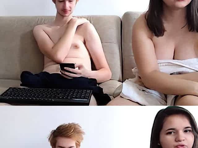 Busty ebony chick on webcam Big Boobs