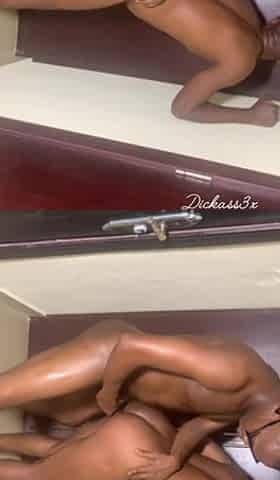 Black stepdad taking Africa monster biggest BBC doggy on the wall