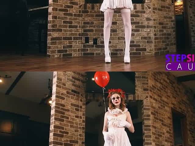 Creepy Clown Scarlet Skies Has Stepbro Screaming in Delight