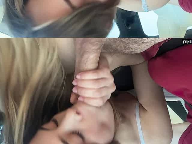 Sexy Small Blond Stepsis Bangs Eager In Self Driving Car - Molly Little - Luke Cooper