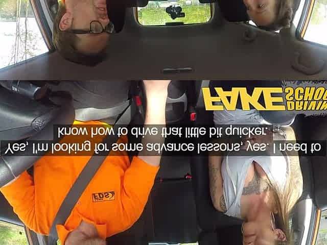Fake Driving School Advanced slutty lesson in perspired indecent creampie