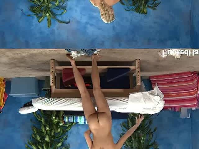Supple Small Gymnast Tempted by Massage and Drilled Hard