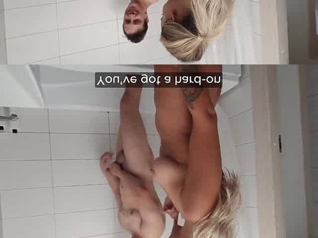 Shower Surprise: Husband Peeks And Helps With A Towel - Merida Sat