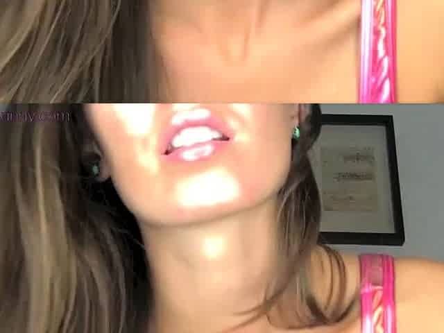 Cute amateur brunette naughty in solo jerking show on camera