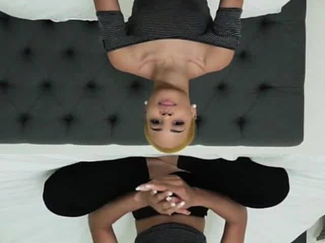 Flat chested ebony skank
