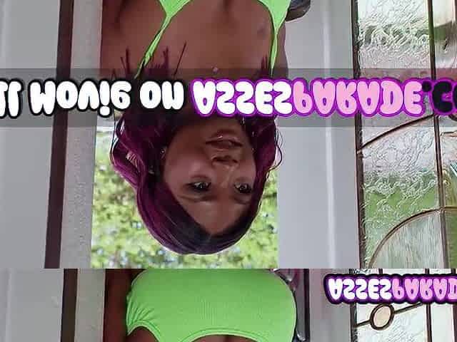 Ebony Man Oiling and Worshiping Avery Jane Ebony Booty to be Stretched