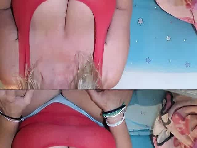 Big boob brunette masturbates on webcam