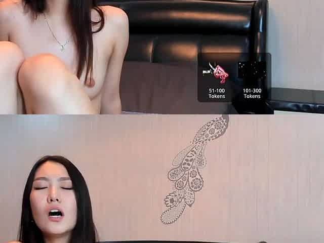 beautiful asian kade excited in missionary n wears shir